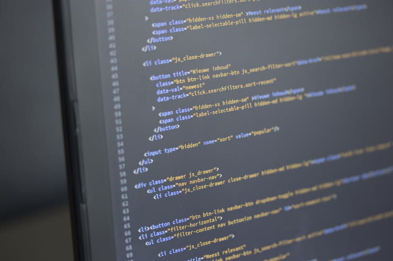 tecnologia-desarrollo-a-medida Código fuente de una aplicación a medida en pantalla